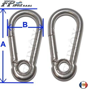 Mousqueton à Oeil 8mm ( Lot de 2 ) inox 316 - A4 - Bild 1 von 2