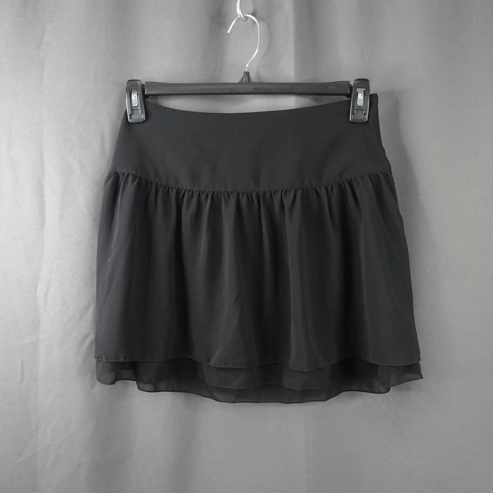 Kensie Mujer Mini Falda 4 Negro Volantes Babydoll Fluido Plisado Retro Y2K Coqueta Foto 1 de 4