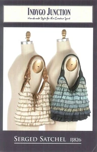 Indygo Junction Serged Satchel Pattern One Size IJ826 Ruffled Purse Tote Uncut - Picture 1 of 3