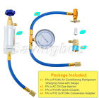 Car Air Conditioning R134A Oil Injector Charging Hose Gauge R12 to R134A Adapter