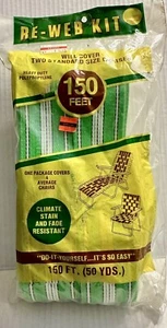 Vintage Wellington Re-Web Kit Lawn Chair 150 Feet Green And White New Old Stock - Picture 1 of 7