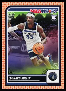 2023-24 Aros Aros embrujados Leonard Miller #80 Baloncesto Timberwolves RC Naranja - Imagen 1 de 2