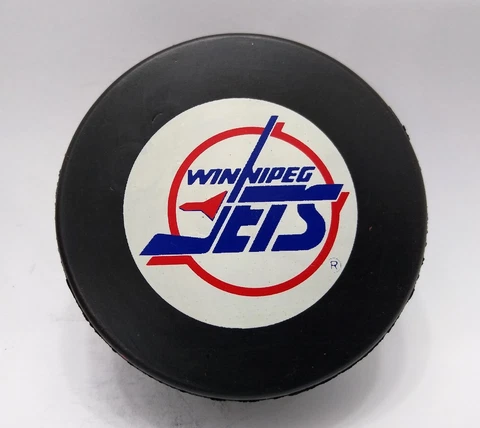 1990-92 Winnipeg Jets Official NHL Hockey GAME PUCK Zeigler GT1 Cover
