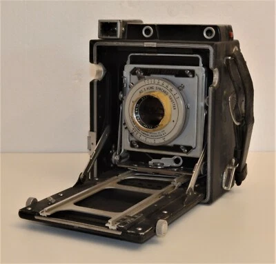 Graflex Speed Graphic 3"x4" camera Kodak Commercial Ektar f:6.3 8 ½ " lens READ - Image 1 of 4