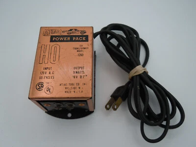 ATLAS 18 VOLTIOS COBRE POWER PACK HO JUGUETE TRANSFORMADOR ~ PROBADO @ 17.9V AURORA TJET Foto 1 de 4