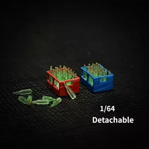 Miniature 1/64 Detachable Beer Basket Beer Bottles Scene Display Props Model Toy - Picture 1 of 4