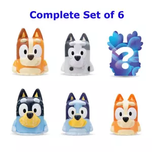 COMPLETE SET of 6 - Bluey Mashems Series 1 Squishy Toy Figure Box Surprise - Foto 1 di 3