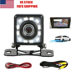 Car Rear View Reverse Camera Parking 12 LED HD Night Vision Waterproof 170° - Picture 1 of 11