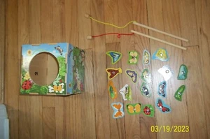 Wooden Magnetic Fishing Game for kids in Wooden Puzzle Box - Picture 1 of 5