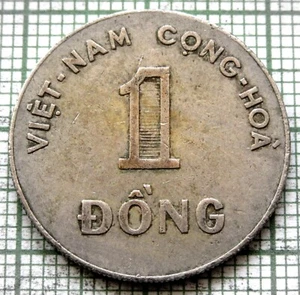 SOUTH VIETNAM 1964 1 DONG, RICE STALKS km# 7 yes we do combine postage - Picture 1 of 6
