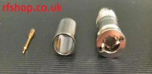 Coaxial Connector, Micro BNC Plug, Bayonet Coupling, RG59, CH-MicroBP-59 - Picture 1 of 1