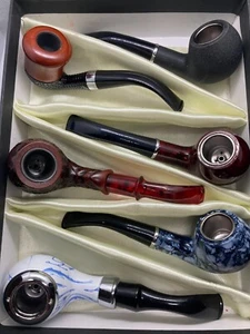 Wholesale Resin Wooden Smoking Pipe Tobacco Cigarettes Cigar Pipes Acrylic Gift - Picture 1 of 6