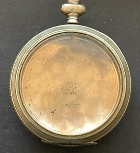 Antique Illinois 16s Pocket Watch Case Nickel 55mm USA - Picture 1 of 4