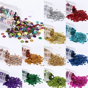 Cappellini abito da sposa 4 mm 5 mm 6 mm piatti rotondi paillettes larghe cucito - Foto 1 di 30