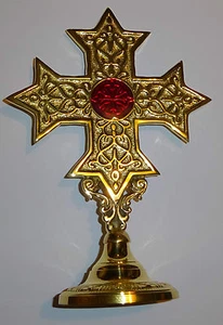Cruz de altar cruz copta cruz de pie cruz de mesa cruz copta croix ortodoxa - Imagen 1 de 9