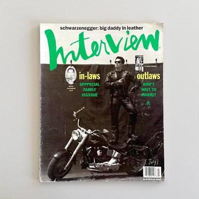 Interview July 1991 Arnold Schwarzenegger Leather Grateful Dead Drew Barrymore  - Image 1 of 4