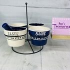 Hobby Lobby TASTE SHARE  Indigo Vibes Collection Blue White Ceramic Bowls Set 4