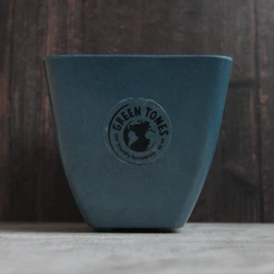 5 x Small Blue Recycled Bamboo Reusable Seedling Plant Pot - Gardening Gift - Picture 1 of 3