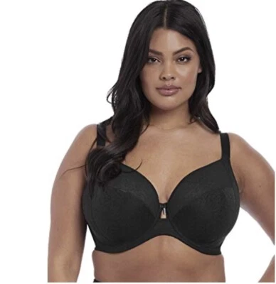 Elomi Women's Plus Size Mia Underwire keyhole Plunge Bra in Black size 36E NEW - Image 1 of 4