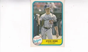 1981 Fleer Baseball #136 Steve Howe Los Angeles Dodgers Signed Autograph - Picture 1 of 1