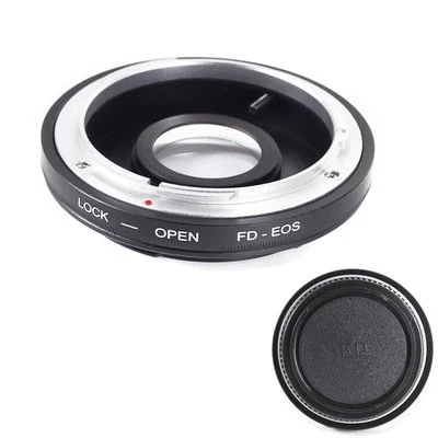 Adapter w/ Optical Glass For Canon FD FL Lens to Canon EOS EF 5DIV 6DII 7D 750D - Image 1 of 4