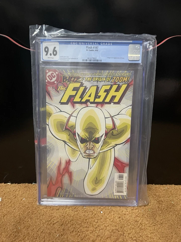 FLASH 197 CGC 9.8 NM/MINT WHITE PAGES FIRST APPEARANCE ZOOM - Image 1 of 1