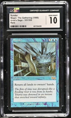 SUNDER Urza's Saga Rare CGC 10 Gem Mint MTG [Nostalgium] - Image 1 of 2