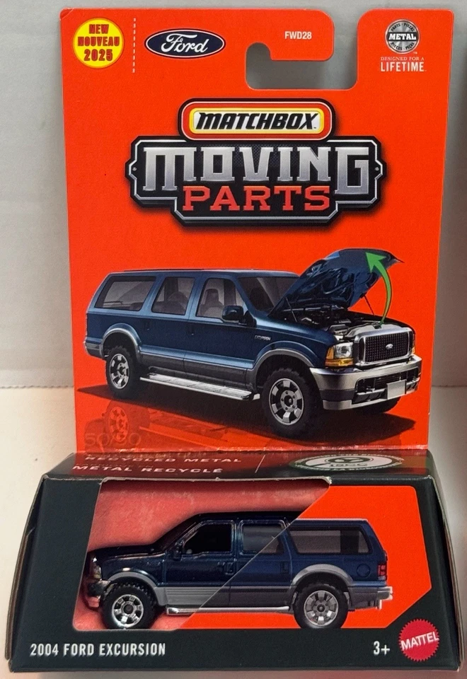 Matchbox Moving Parts 2004 FORD EXCURSION Blue 2025 1/64 - Image 1 of 1