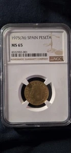 1975 (76) 🇪🇸Spain Peseta NGC Graded MS 65 STUNNER🇪🇸 - Picture 1 of 2