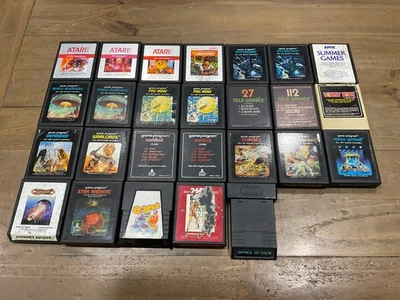 Lot of 26 Atari 2600 Game cartridges UNTESTED Command Warlords Pacman Donkey Kon - Image 1 of 4