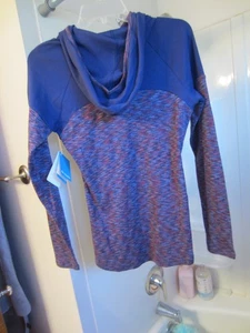 NWT women's long sleeve hooded top Columbia Size M Outer Space - Picture 1 of 14