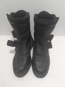 Sidi Champion Leather Motorcycle Black Velcro Boots Rain Proof US 5.5 EUR 38 - Picture 1 of 11