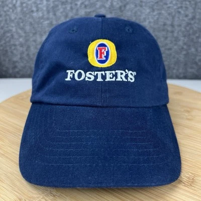 Vintage Greg Norman Collection Foster's Beer Hat Cap Strapback Blue Shark Logo - Image 1 of 4