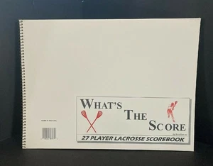WHAT'S THE SCORE 27 PLAYER LACROSSE SCOREBOOK NEW - Picture 1 of 3