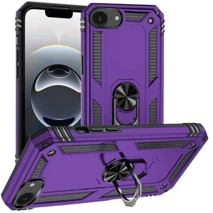 Custodia ibrida grado militare con impugnatura ad anello per iPhone 16e - viola - Foto 1 di 4