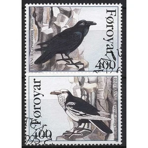Färöer 1995 Färöer-Kolkrabe 283/84 gestempelt - Bild 1 von 1