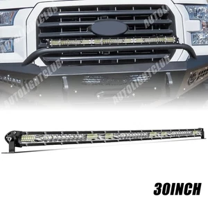 Slim 30inch LED Light Bar Spot Flood Combo Work Offroad Driving UTV SUV Boat 32" - Picture 1 of 20