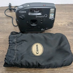 Macchina fotografica vintage Canon Snappy Q pellicola 35mm con borsa per il trasporto - testata  - Foto 1 di 10