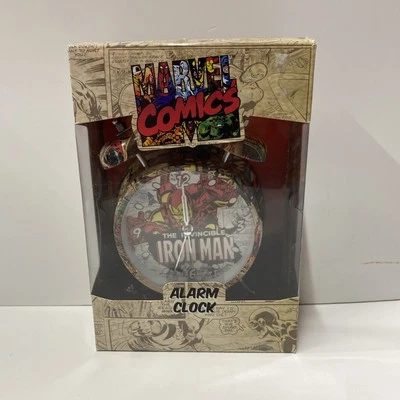 Classic Iron Man Retro Alarm Clock Marvel Comics Heroes New In Box - Image 1 of 4