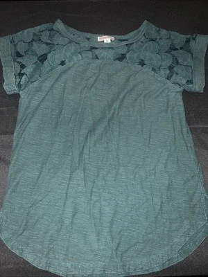 Merona Women XS Green Short Sleeve Crew T Shirt Casual Tee Comfy Basic Casual - Image 1 of 4