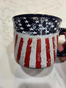 Taza de café Bass Pro Shops bandera americana azul marino boca grande - Imagen 1 de 4