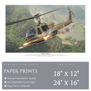 UH-1 Huey Helicopter - Stacked Deck - Paper Print by Craig Tinder - Picture 1 of 2