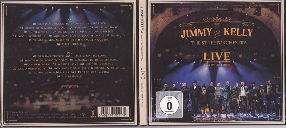 Jimmy Kelly & The Street Orchestra – Live (CD + DVD)  (16 Track CD) Digipak - Bild 1 von 1