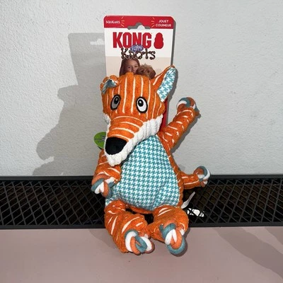 NUEVO CON ETIQUETAS Kong Knots FOX Cuerda Tirador Perro Juguete Masticar Jugar Golosina Mascota Foto 1 de 4