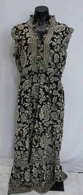 Maxi Vestido para Mujer Maggy London Brooke Cuello Volantes CN6 Negro Talla 12 Nuevo con Etiquetas Foto 1 de 4