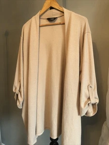 Womens YOURS CLOTHING Beige Open Front Cardigan Light Jacket Size Uk 22-24 - Picture 1 of 8