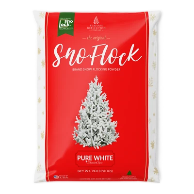SnoFlock Premium, The Original Snow Flocking Powder | 2 Pound Bag [0.90 kg] - Image 1 of 4