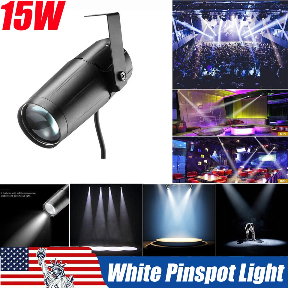Stage Light Mini LED Beam DJ Disco Bar Xmas Party Pin Spot Light Blue Spotlight - Image 1 of 4