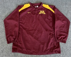 Minnesota Gophers Nike Coaches Jacket Warmup 1/4 Snap Pullover Embroidered XL - Picture 1 of 15