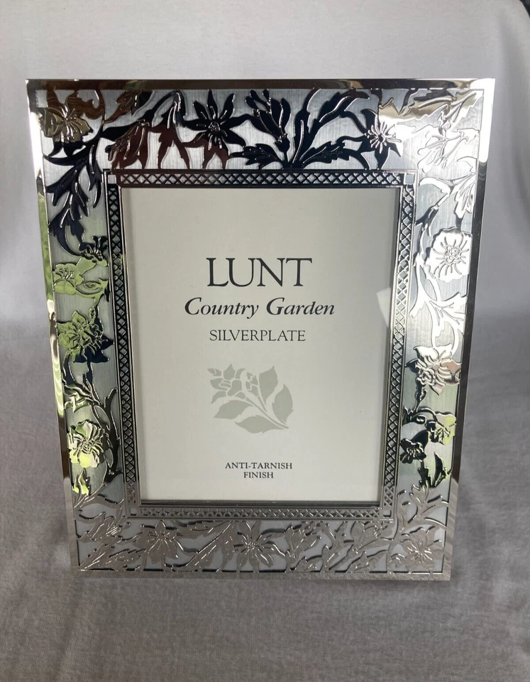  Marco de fotos LUNT PLATEROS COUNTRY GARDEN placa plateada Foto 1 de 4